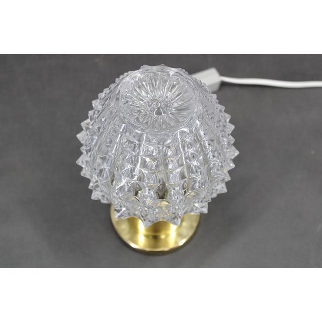 Mid-Century Table Lamps with Prismatic Glass Shades, Czech, 1970s, Set of 2 For Sale - Image 10 of 12