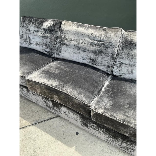Early 21st Century Vintage Monumental Swaim Velvet Sofa For Sale - Image 5 of 16