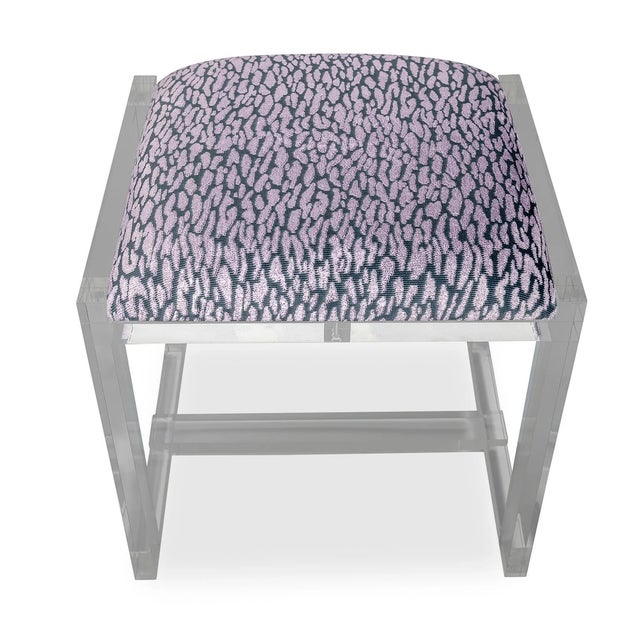 Mid-Century Modern Glencoe Earl Emerald Lucite Bench For Sale - Image 3 of 8