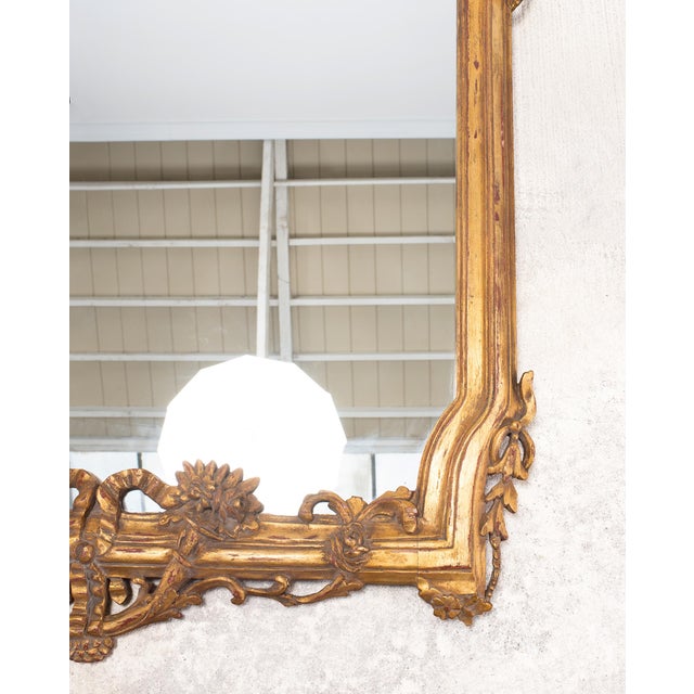 Pair of 19th C. French Louis XVI Style Giltwood Mirrors 4.6 Ft For Sale - Image 9 of 18
