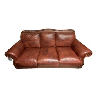 20th Century Leather Sofa For Sale