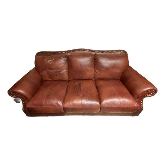 20th Century Leather Sofa For Sale