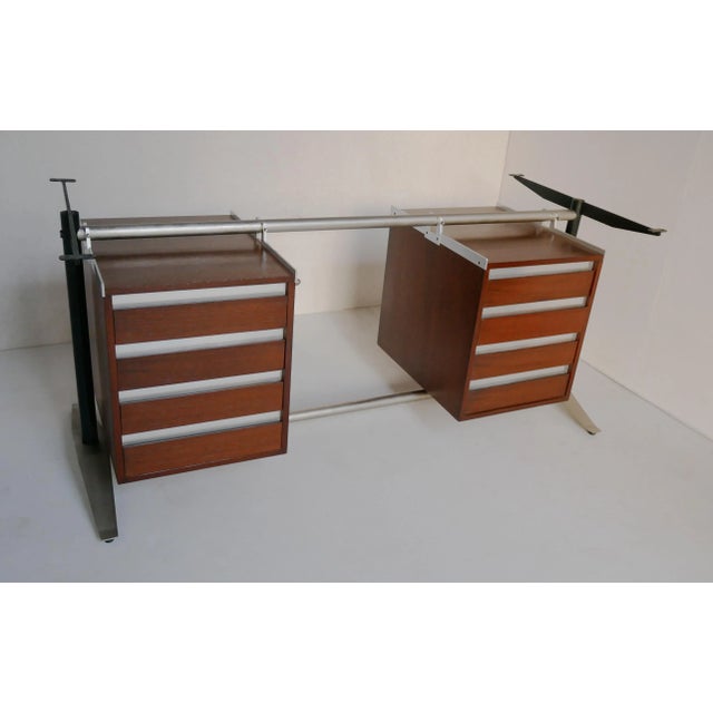 Wood Direzionale Desk by Alberto Rosselli for Arflex, 1961 For Sale - Image 7 of 10