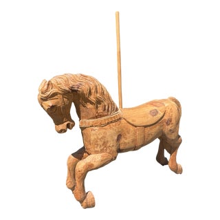Antique Carved Carousel Horse For Sale