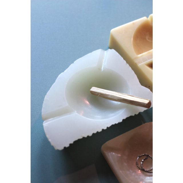 Stone Asymmetrical ashtray - white ashtray - faux stone - incense burner - palo santo - heavy ashtray - stone dish - white dish - organic For Sale - Image 7 of 10