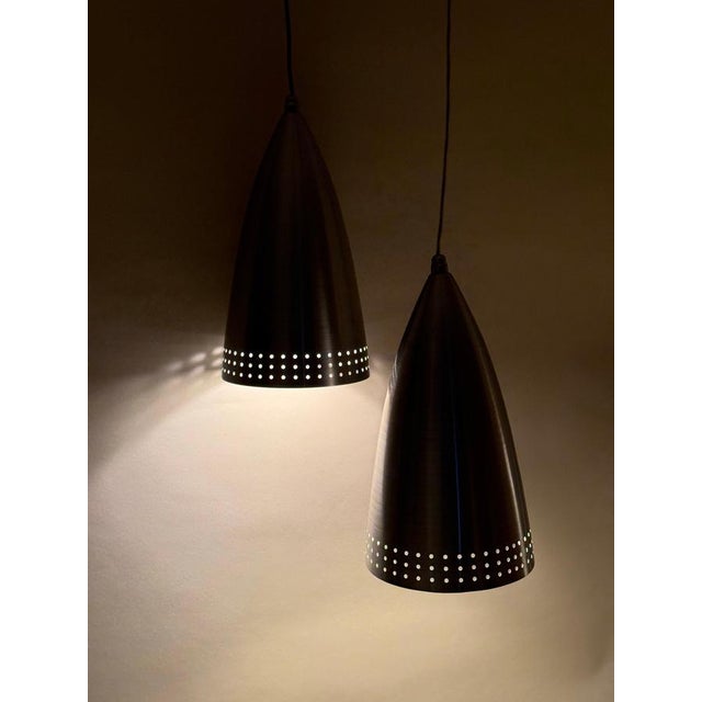 Mid-Century Italian Aluminum Cone Pendant Lights by Ideal Light, 1990s, Set of 2 For Sale - Image 17 of 18