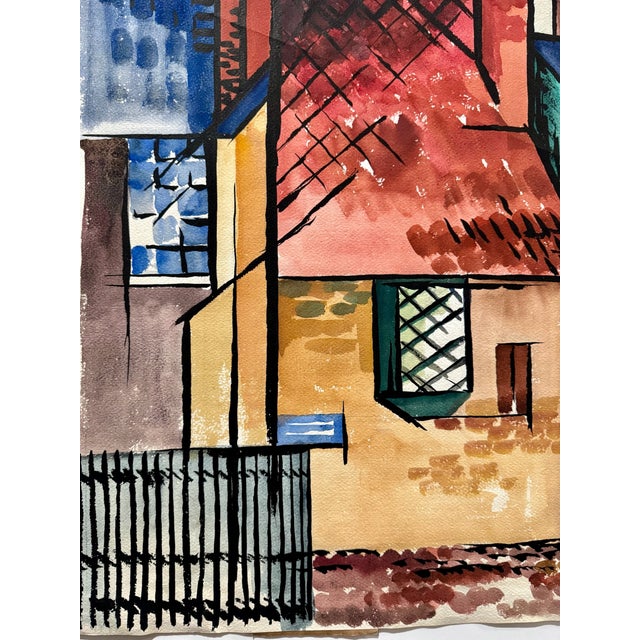 Original watercolor on paper by Henry Emil Salloch, also known as Heinz Emil Salloch, the German-born American artist and...