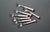 Individually sold. Wonderful design of flatware with a ceramic handle in white, orange red, and brown. Mushroomed at the...