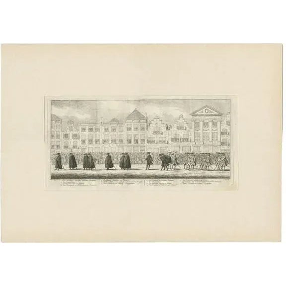 Fokke, Funeral Procession of Anna Van Hannover, 1761, Paper For Sale - Image 6 of 6