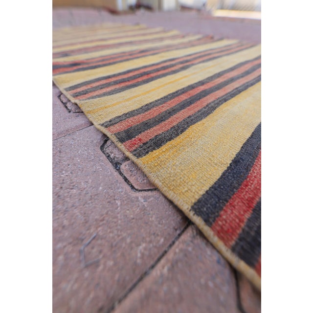 1960s 1960s Southwestern Striped Hand Knotted Nomadic Kilim Runner Rug For Sale - Image 5 of 13