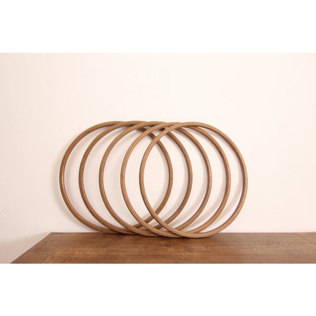 Mid-Century German Wooden Hula Hoop Rings, 1950s, Set of 5 For Sale - Image 12 of 12