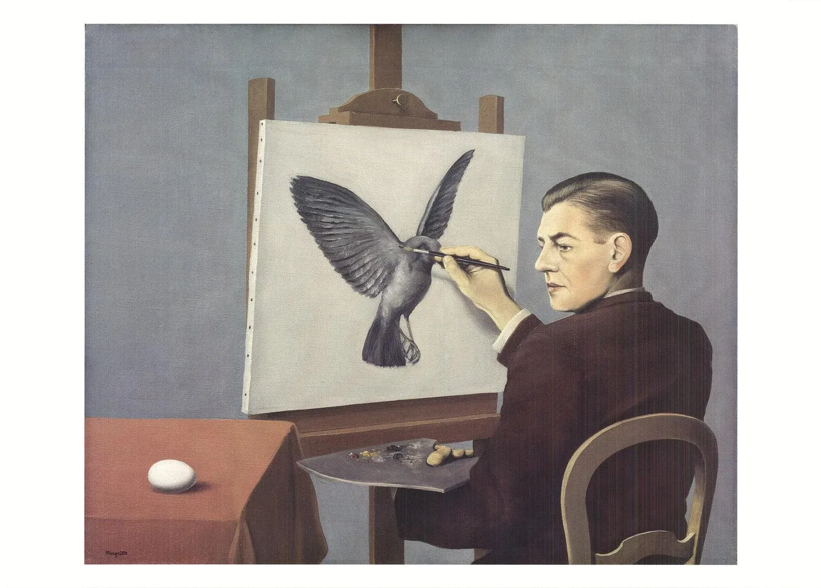 2005 Rene Magritte 'La Clairvoyance' Surrealism Red,White,Black