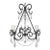 Mid 20th Century Six-Light Rock Crystal Wrought Iron Chandelier For Sale