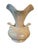 Late 20th Century Vintage Capodimonte Iridescent Floral Fan Vase, Made in Italy, Applied Flowers & Gold For Sale - Image 5 of 7
