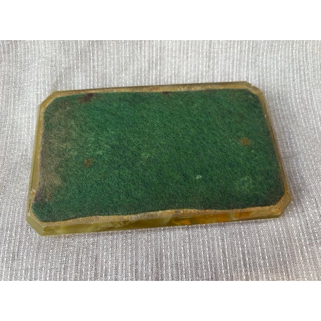 Mid Century Green Marble Catchall Ashtray For Sale - Image 12 of 16