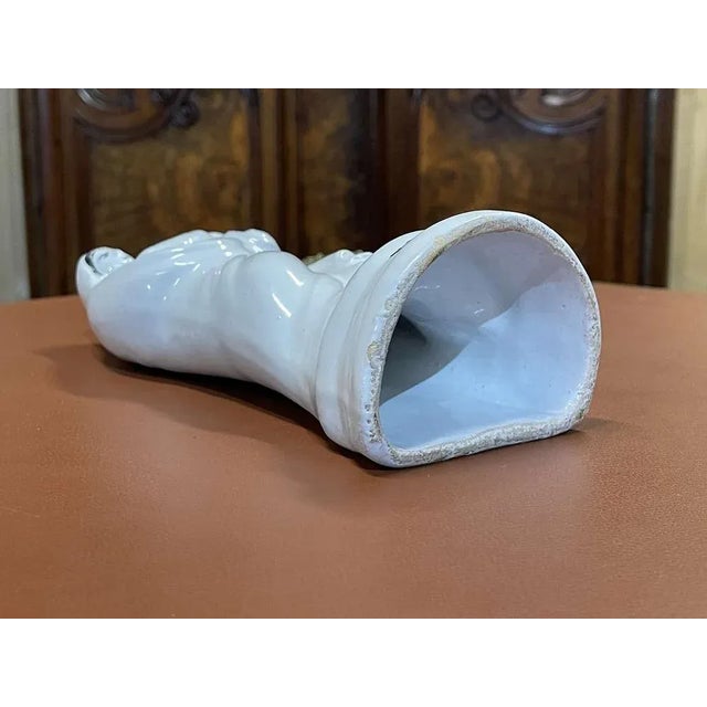 White Earthenware Saint Mary Figure, 1900s For Sale - Image 9 of 10