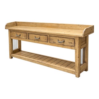 Ralph Lauren Home Country Collection Pine Wood Console Table For Sale