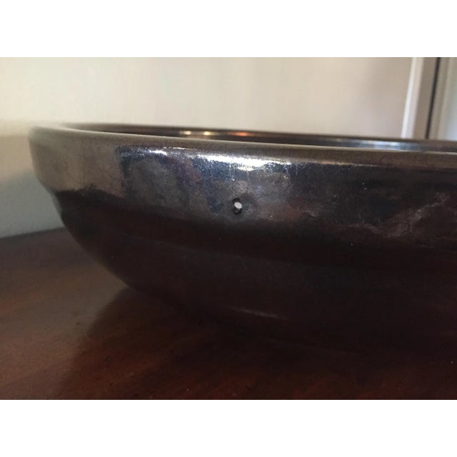 Gainey Ceramics Metallic Glaze Center Bowl For Sale - Image 10 of 11