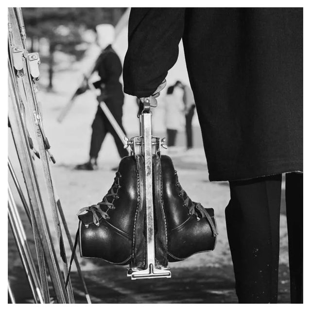 Slim Aarons, New England Skiing Essentials, Estate Stamped Photographic Print, 1955 / 2020s For Sale