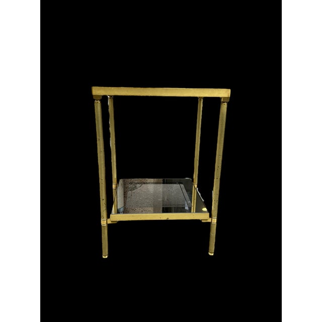 Metal Brass Side Table, 1970s For Sale - Image 7 of 9