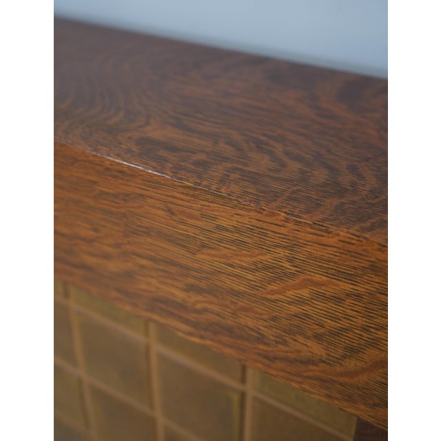 Stickley Tiled Mission Oak Fireplace Mantle For Sale In Philadelphia - Image 6 of 14