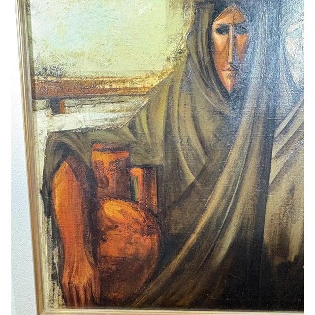 Monumental 1968 Fermin Hernandez Garbayo Spanish Expressionist Oil Painting a Thousand Words For Sale In Portland, OR - Image 6 of 9