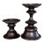 Vintage Pottery Barn Turned Wood Pillar Candle Holders - A Pair For Sale