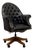 Classic English Chesterfield Desk Chair in Black For Sale