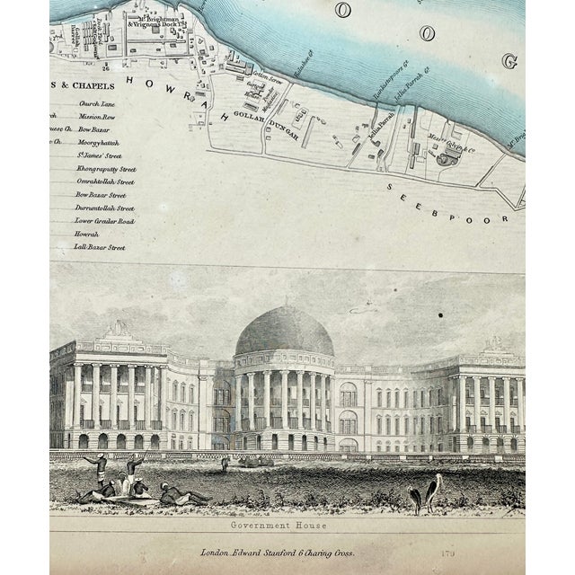 Early 19th Century Calcutta India, Original Map, 1834 For Sale - Image 5 of 7