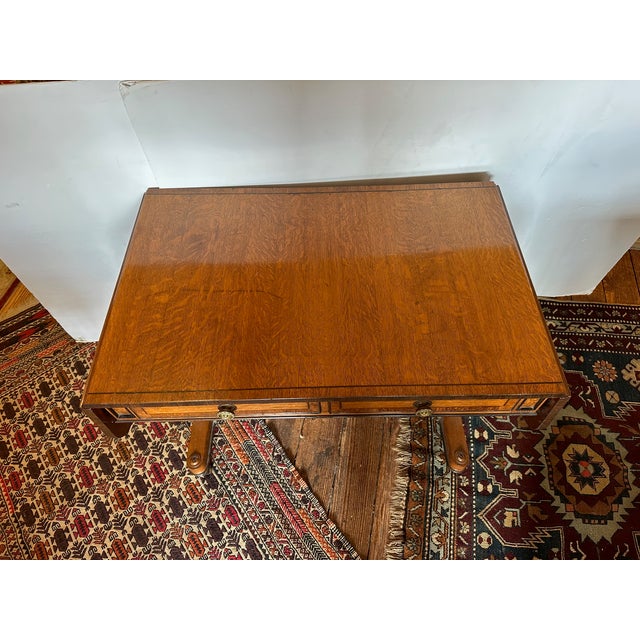 Traditional Vintage Drop Leaf Desk or Side Table For Sale - Image 3 of 14