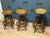 Wood Vintage Industrial Stools, Set of 3 For Sale - Image 7 of 8