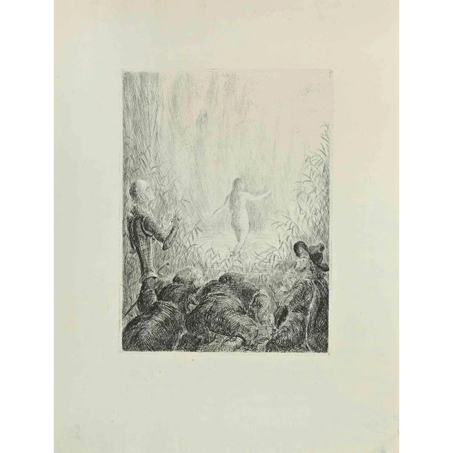 Wladyslaw Jahl, The Vision, Etching, 1951 For Sale