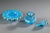 Glass 19th Century Blue Opaline Perfume Bottle with Enamel Decoration, Set of 2 For Sale - Image 7 of 8