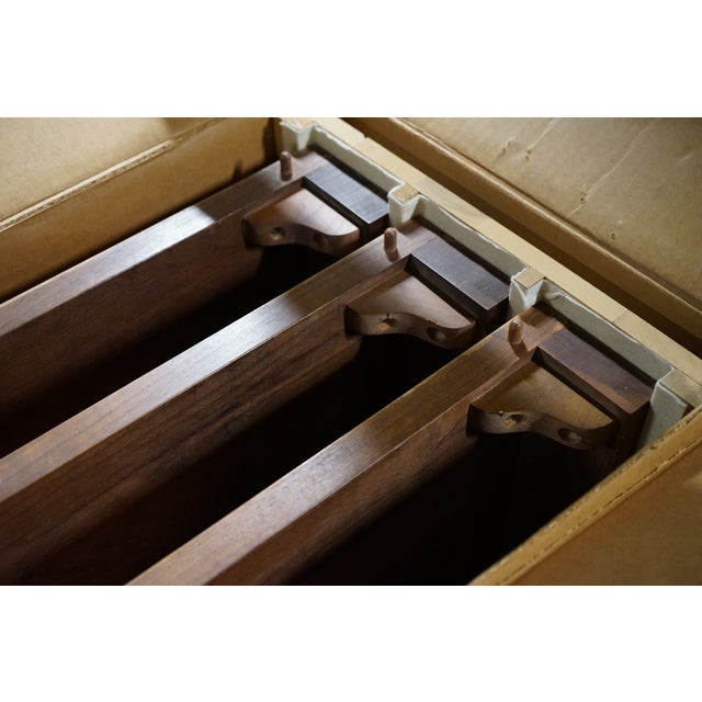 1950s Michael Taylor for Baker Walnut Extension Dining Table Far East Collection For Sale - Image 14 of 18