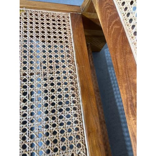 Kangaroo Lounge Chair in Teak and Rattan For Sale - Image 6 of 7