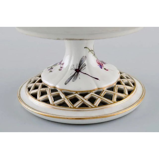 Antique Compote in Openwork Porcelain from Meissen For Sale - Image 6 of 9