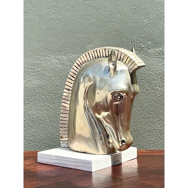 Vintage Horse Head Sculpture For Sale - Image 13 of 17