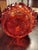 Red 1960s Large Le Smith Diamond Butt 16 Fingers Swung Vase Amberina 24 Gorgeous Red For Sale - Image 8 of 11