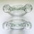 Art Nouveau Vintage Pressed Glass Double Candlesticks- A Pair For Sale - Image 3 of 6