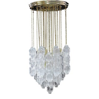 1960s Murano Chandelier with Abstract Glass Elements For Sale