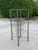 Gray Vintage Giacometti-Style Iron Wine Rack With Glass Shelves For Sale - Image 8 of 8
