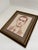 Unsigned red chalk on paper portrait circa 1930-1950. Presented in vintage frame.