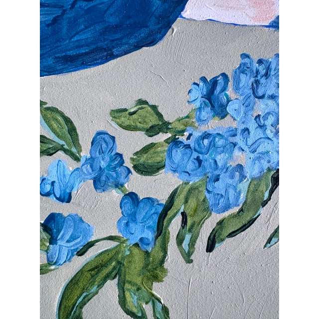 Contemporary “Love Letters in Flight: Floral Courier” by Dorothy Collier - Original Acrylic Painting on Board 12x16” Bird Flying With Flowers Wall Art For Sale In Memphis - Image 6 of 7