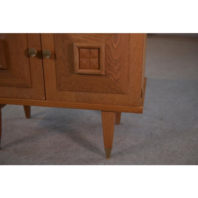 Brutalist Bedside Table in Oak and Oak Veneer, 1960s For Sale - Image 6 of 14