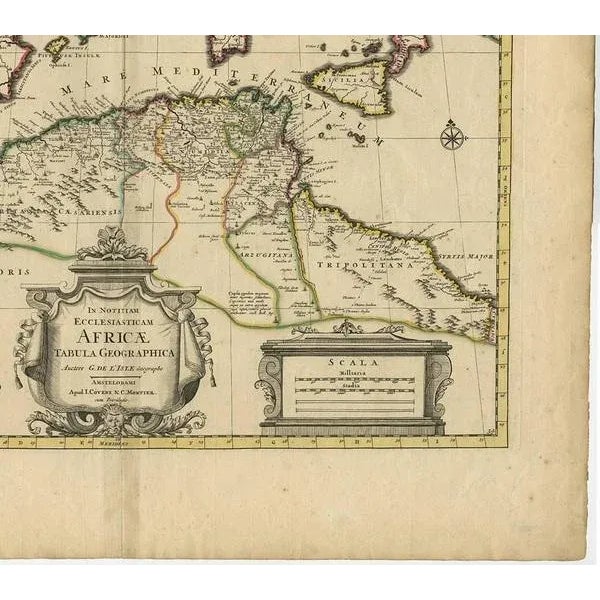 Antique Map of the Northern Coast of Africa and Southern Europe, 1745 For Sale - Image 5 of 6