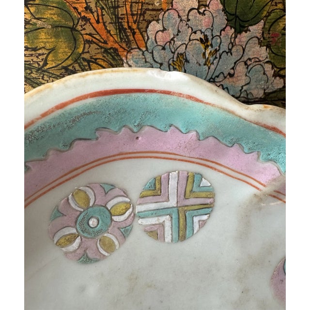 Antique Chinese Famille Rose Porcelain Footed Bowl For Sale - Image 4 of 10