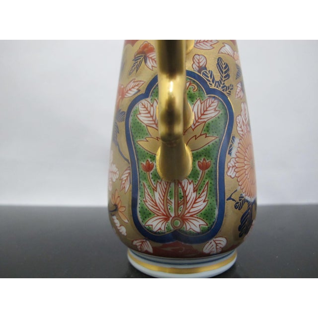 Gold Kisen Kiln Japanese Imari Gokunishiki Porcelain Face Spout Creamer Pitcher For Sale - Image 8 of 9