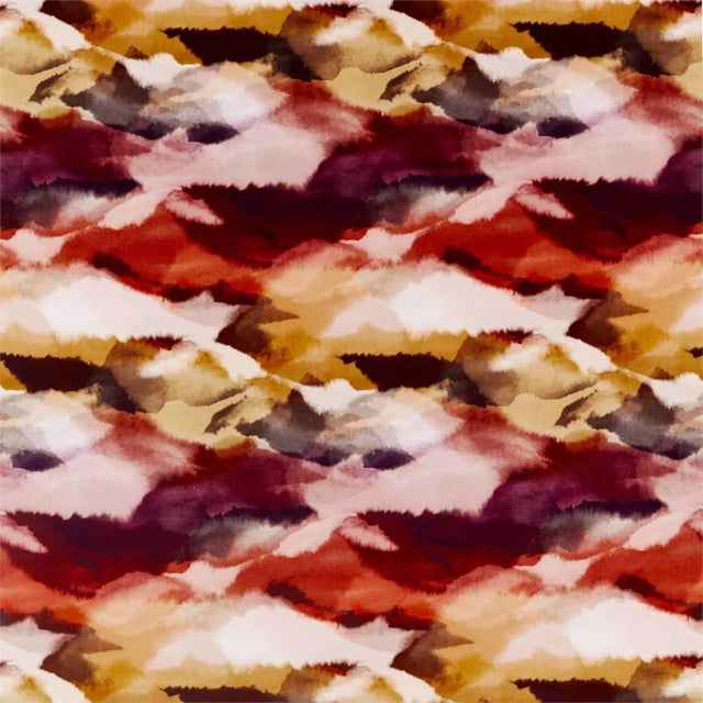 Harlequin Minako Fabric in Indigo / Fuchsia / Mandarin For Sale