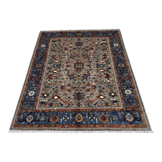 Grey Khotan Hand-Knotted Wool Rug - 9'6" X 8'0" For Sale
