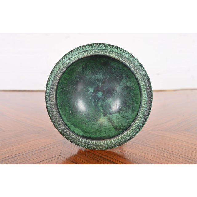 Oscar Bach Style Neoclassical Footed Bronze Censer For Sale - Image 11 of 13